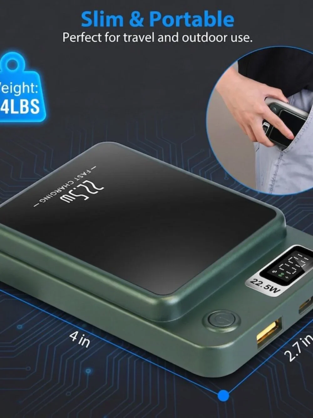 Magnetic Wireless Power Bank - Fast Charging Portable Charger